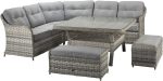 Signature Weave Constance Corner Sofa Garden Dining Set