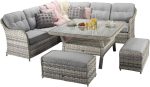 Signature Weave Constance Corner Sofa Garden Dining Set