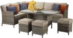 Signature Weave Edwina Natural Corner Sofa Garden Dining Set