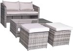 Signature Weave Gemma Brown Stacking Compact Sofa Garden Dining Set