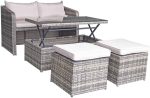 Signature Weave Gemma Brown Stacking Compact Sofa Garden Dining Set