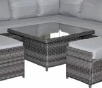 Signature Weave Grace Corner Sofa Grey Weave Garden Dining Set