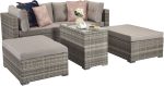 Signature Weave Harper Grey Weave Stackable Garden Sofa Set