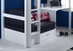 Thuka Nordic High Sleeper Bed 3 Tongue Groove Black Futon