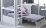 Thuka Nordic High Sleeper Bed 3 Rose Gable Ends Silver Futon