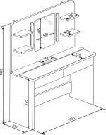 Trasman Secret Vanity Dressing Table Oak White